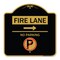 Signmission Fire Lane No Parking W/ No Parking & Right Arrow Heavy-Gauge Alum Sign, 18" x 18", BG-1818-24011 A-DES-BG-1818-24011 - alternate 1